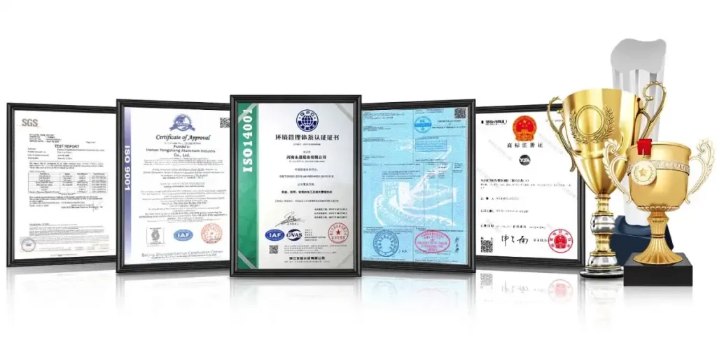 YSA aluminum factory certifications