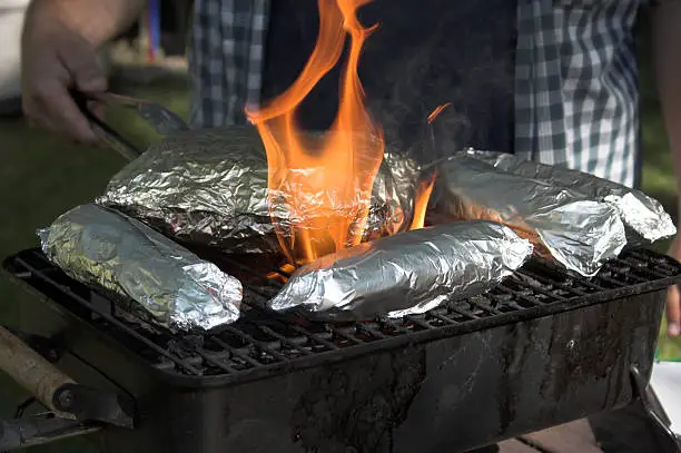 aluminum foil burning