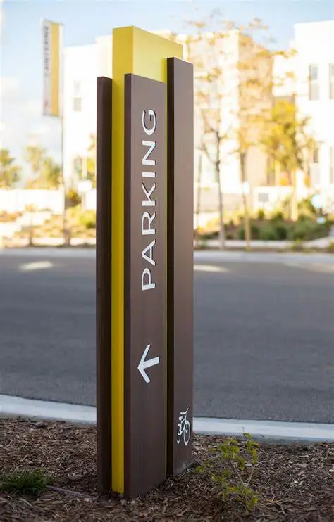 aluminum signage in a public park