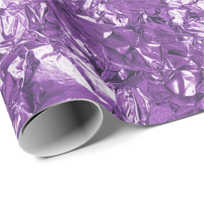 purple aluminum foil