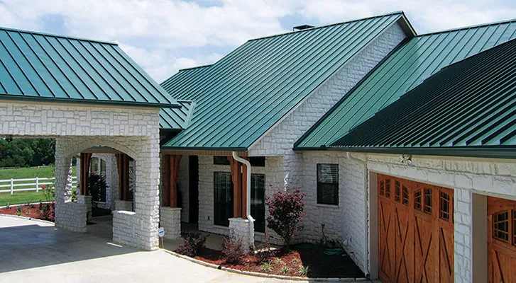 green aluminium roof