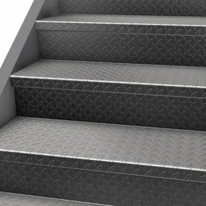 black aluminum tread plate for stairs