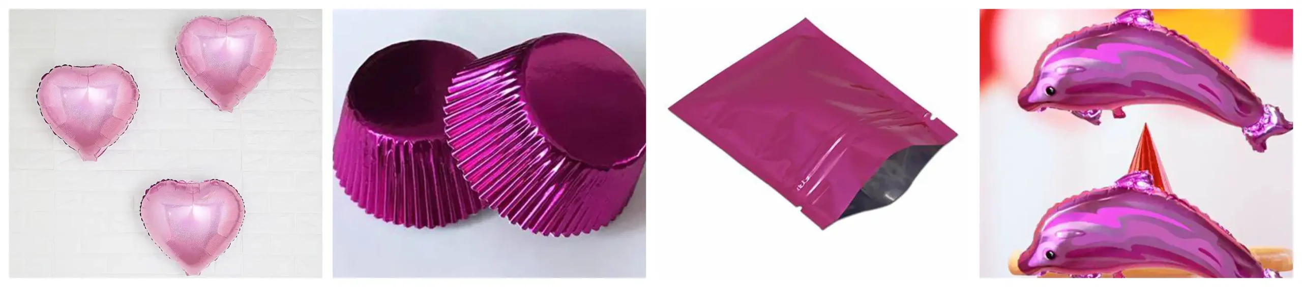 pink aluminum foil for chocolates and candies packaging, decorative
