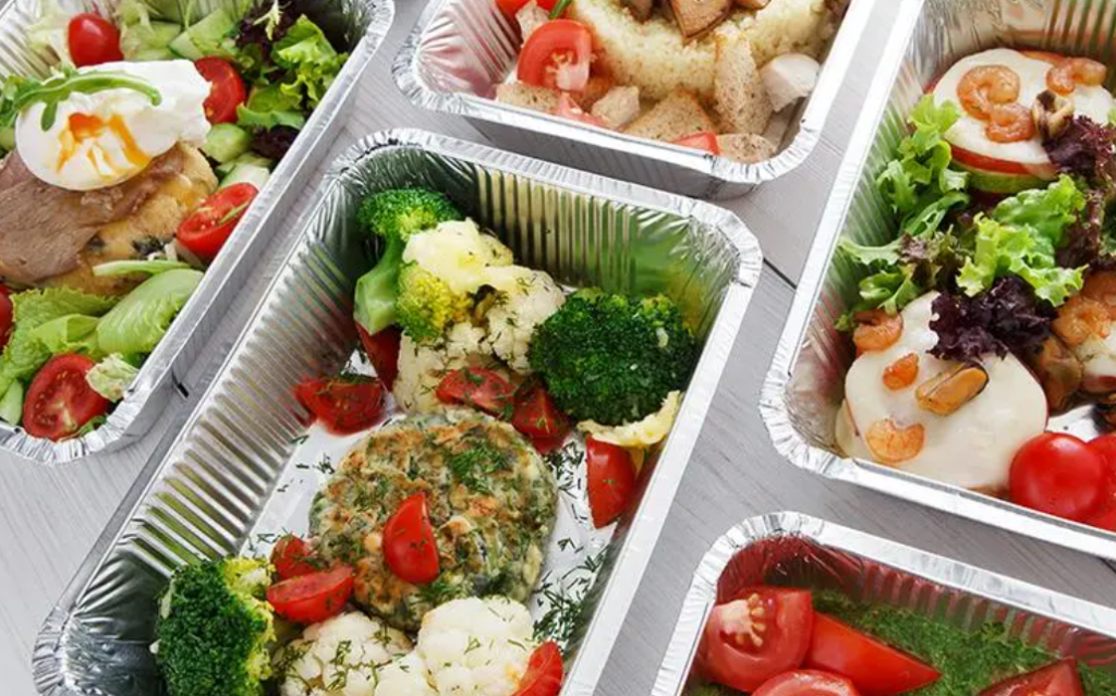 Serve your salad in the aluminum foil pan