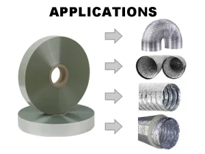 AL+PET flexible duct material